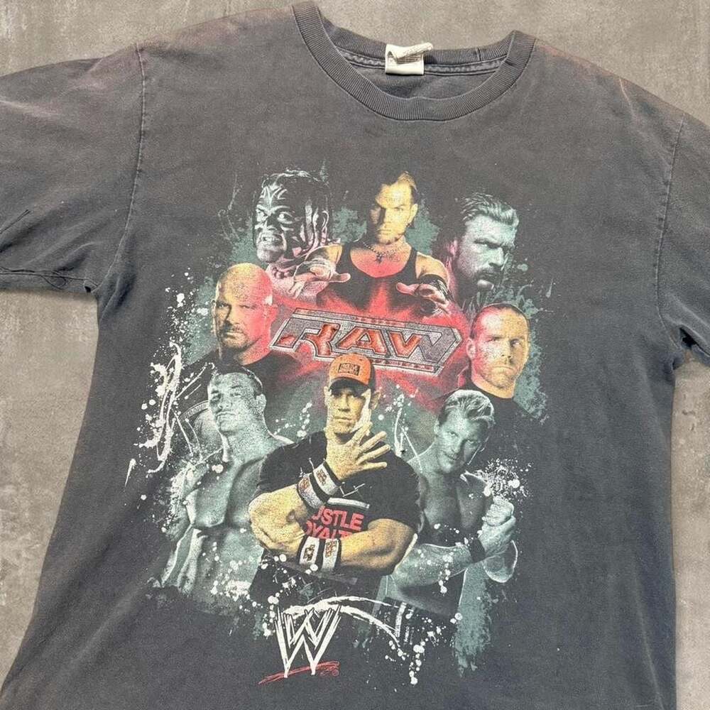 WWE RAW Roster Graphic T-Shirt John Cena Randy Orton Triple H XL